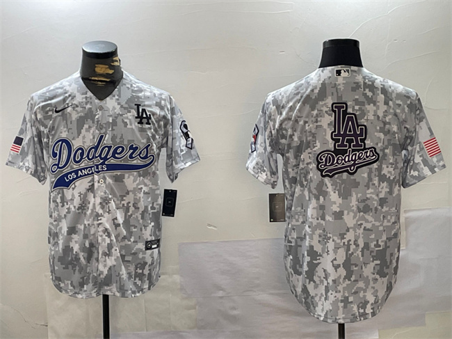 Men's Los Angeles Dodgers Team Big Logo 2024 Arctic Camo Stitched Baseball Jersey Men's Los Angeles Dodgers Team Big Logo 2024 Arctic Camo Stitched Baseball Jersey